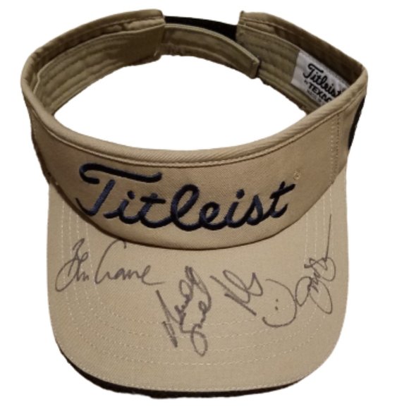 Titleist FJ USA Made Texaco Signed PGA Golf Visor